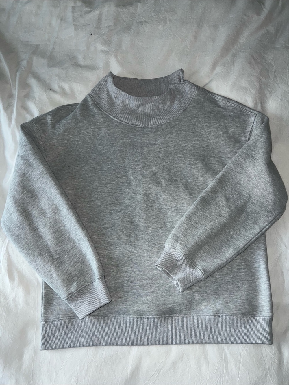 Gray Mock Neck Sweatshirt
